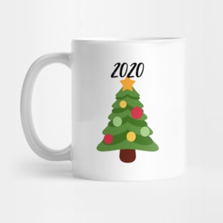 green christmas tree 2020 illustration Mug